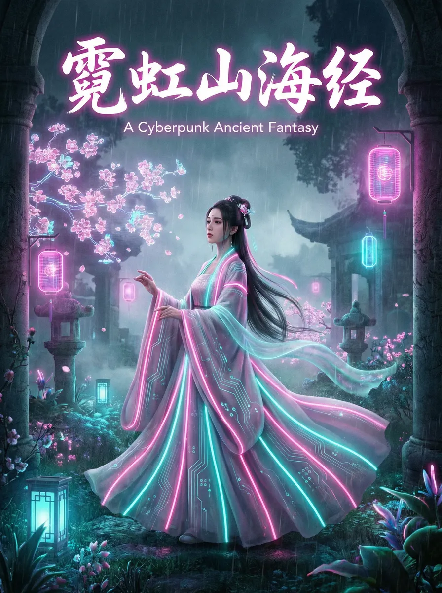 人体蜈蚣下载 古风奇缘短剧 - 霓虹山海经海报